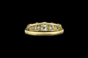 Victorian 18ct Yellow Gold Diamond Graduated Five Stone Ring