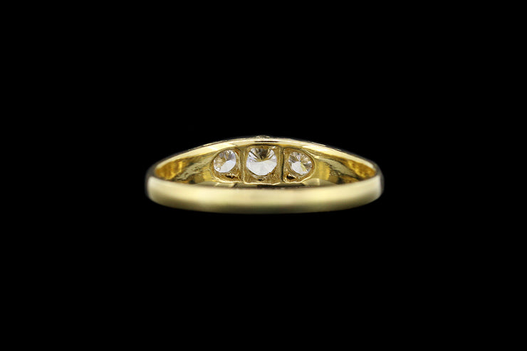 18ct Yellow Gold Diamond Three Stone Ring