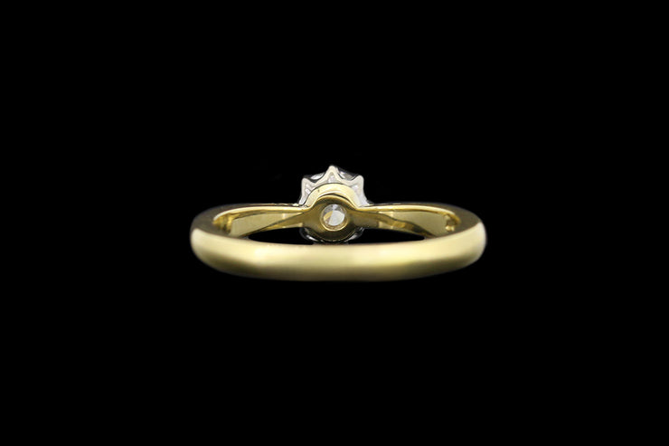 18ct Yellow Gold Diamond Single Stone Ring