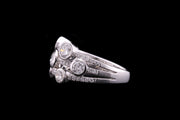 Platinum Diamond Triple Row Dress Ring
