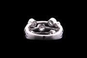 Platinum Diamond Triple Row Dress Ring