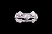 Platinum Diamond Triple Row Dress Ring