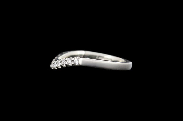 Platinum Diamond Shaped Wedding Ring