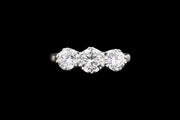 Platinum Diamond Three Stone Ring