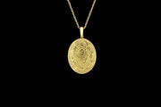Victorian 18ct Yellow Gold Oval Engraved Locket