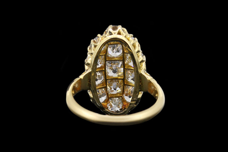 Victorian 18ct Yellow Gold Diamond Marquise Dress Ring