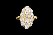 Victorian 18ct Yellow Gold Diamond Marquise Dress Ring