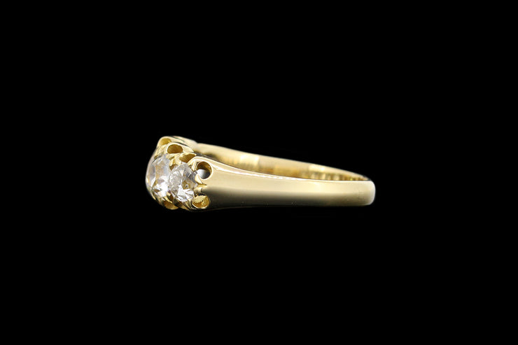 Victorian 18ct Yellow Gold Diamond Graduated Five Stone Ring