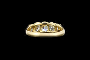 Victorian 18ct Yellow Gold Diamond Graduated Five Stone Ring