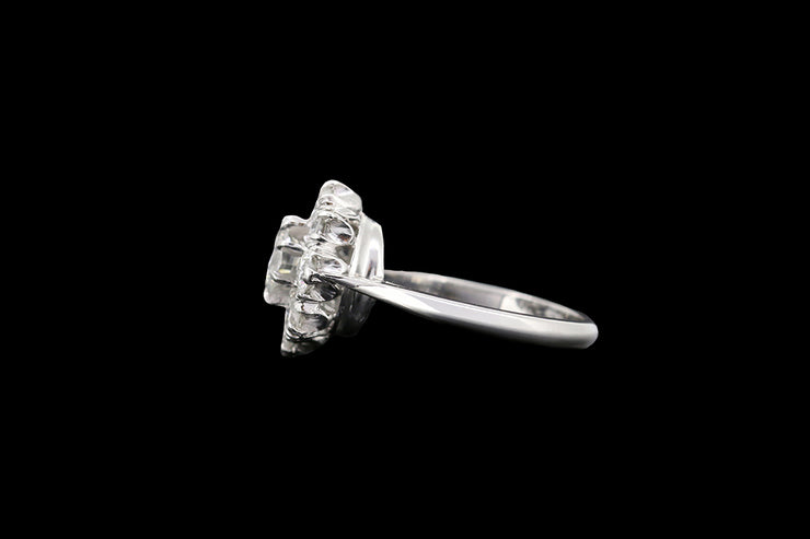 18ct White Gold Diamond Cluster Ring