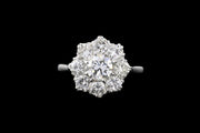 18ct White Gold Diamond Cluster Ring