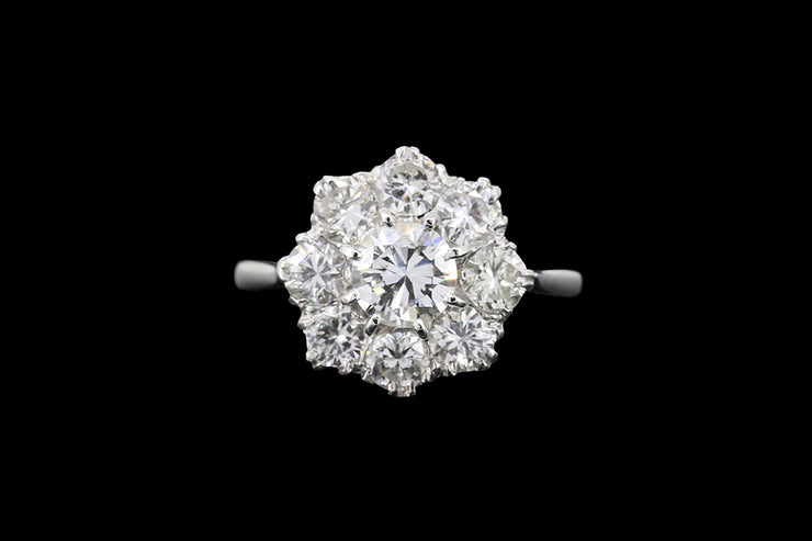 18ct White Gold Diamond Cluster Ring