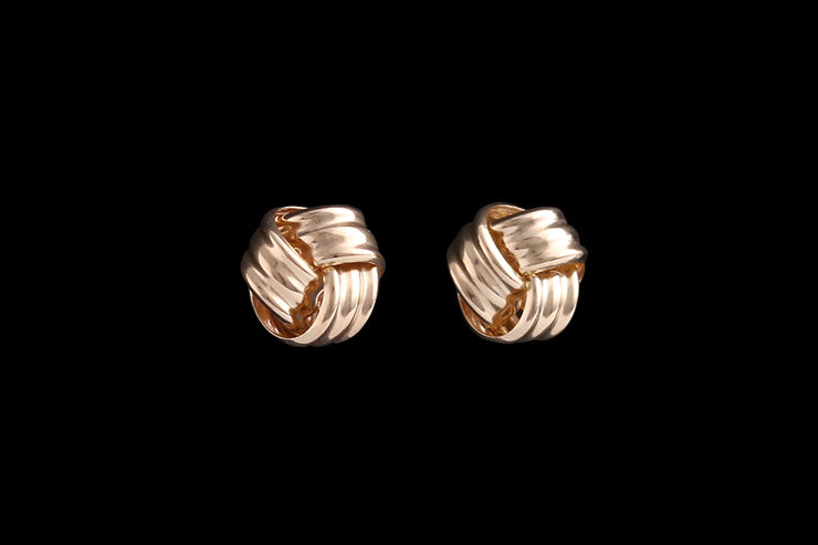 9ct Yellow Gold Knot Stud Earrings