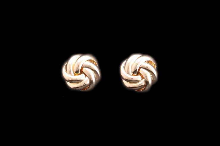 9ct Yellow Gold Knot Stud Earrings