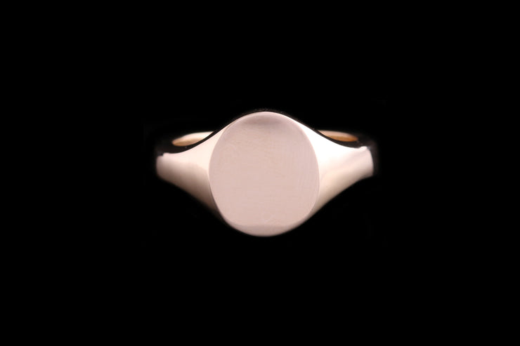 9ct Yellow Gold Oval Signet Ring 11 X 9