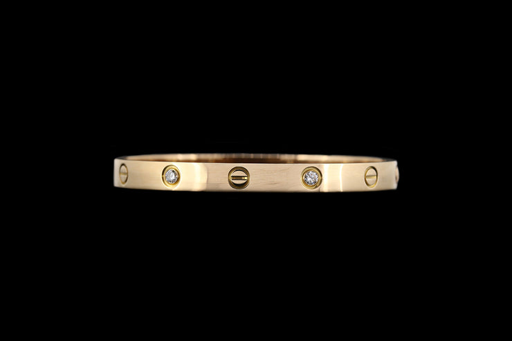 Cartier 18ct Rose Gold Diamond Love Bangle