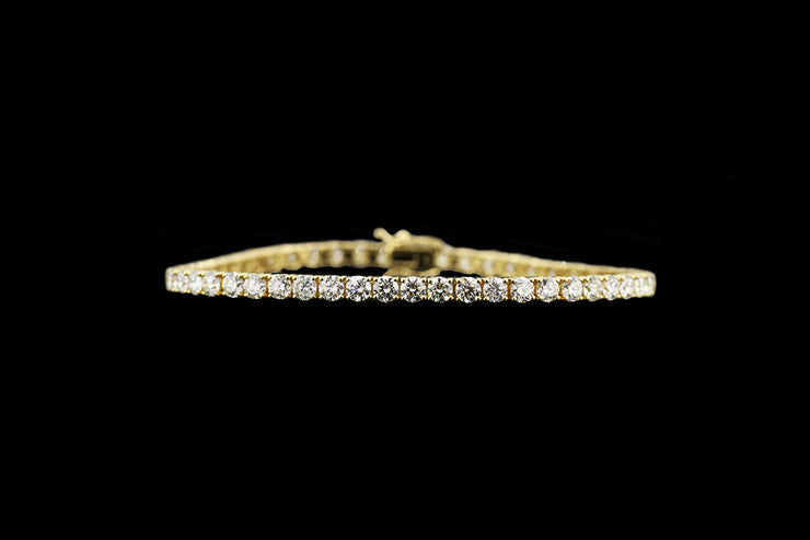 18ct Yellow Gold Diamond Line Bracelet