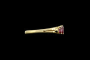 18ct Yellow Gold Graduated Ruby Five Stone Ring with Diamond Sparks
