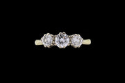 18ct Yellow Gold Diamond Three Stone Ring