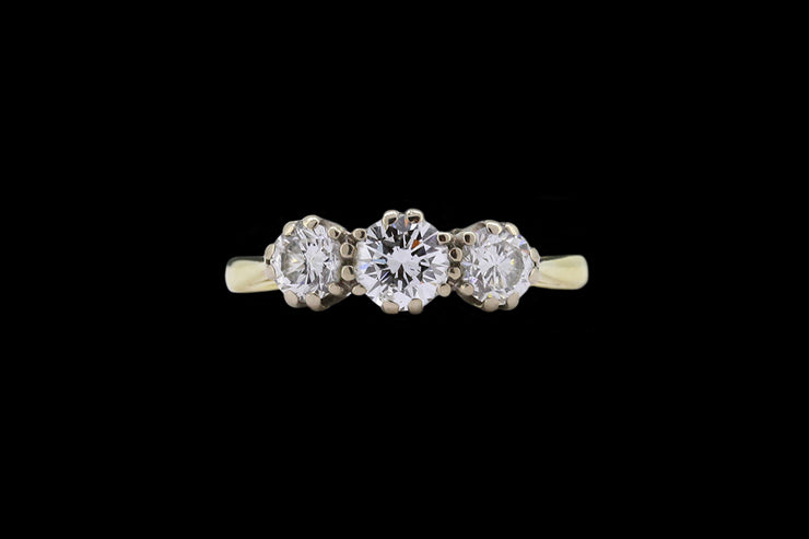 18ct Yellow Gold Diamond Three Stone Ring