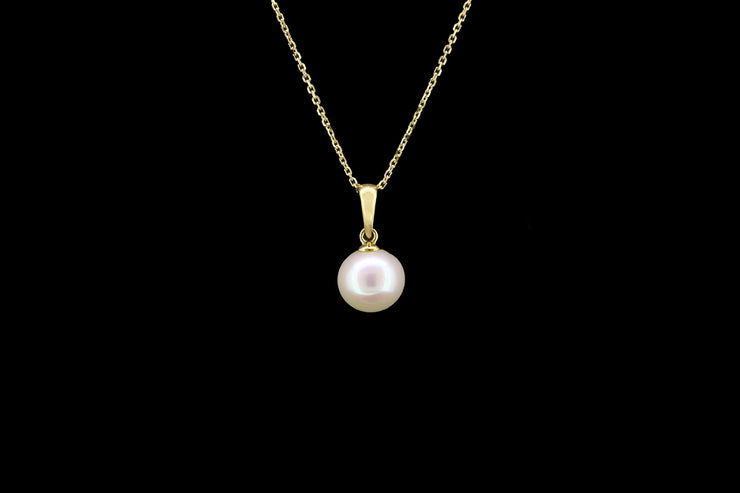 9ct Yellow Gold Cultured Pearl Pendant
