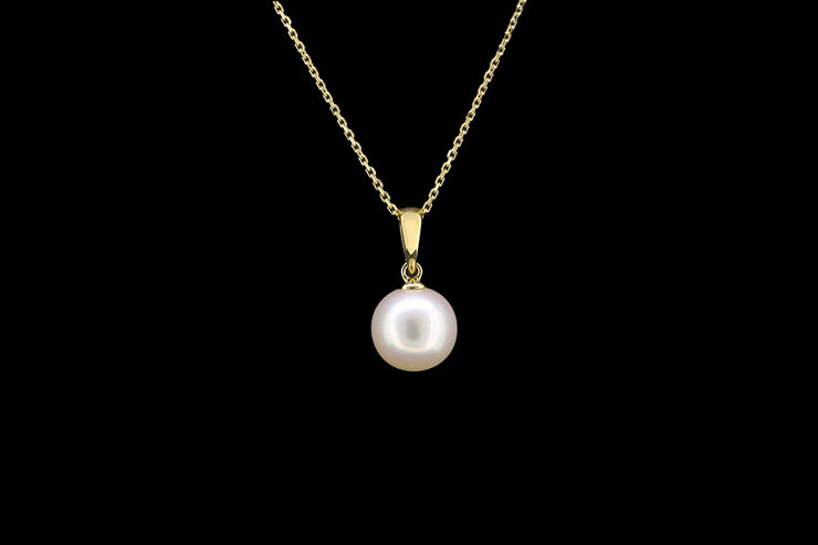 9ct Yellow Gold Cultured Pearl Pendant
