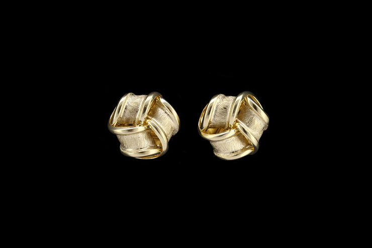 9ct Yellow Gold Knot Stud Earrings