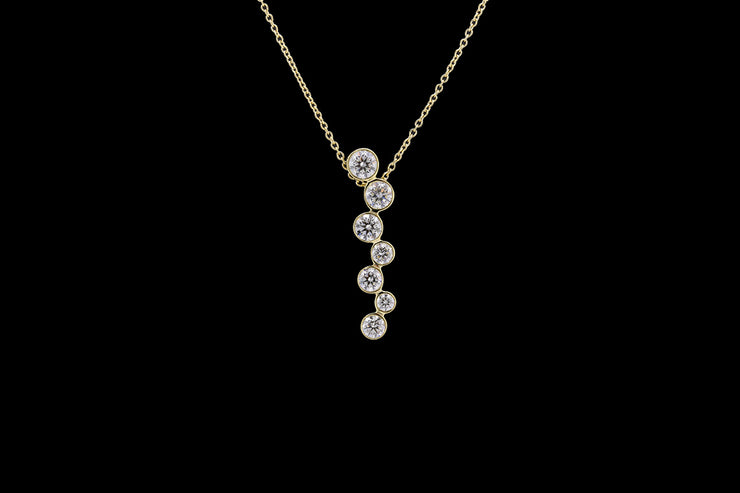 18ct Yellow Gold Diamond Scatter Pendant