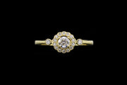 18ct Yellow Gold Diamond Target Ring