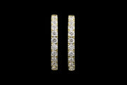18ct Yellow Gold Diamond Hoop Earrings