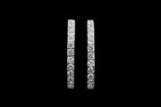 18ct White Gold Diamond Hoop Earrings