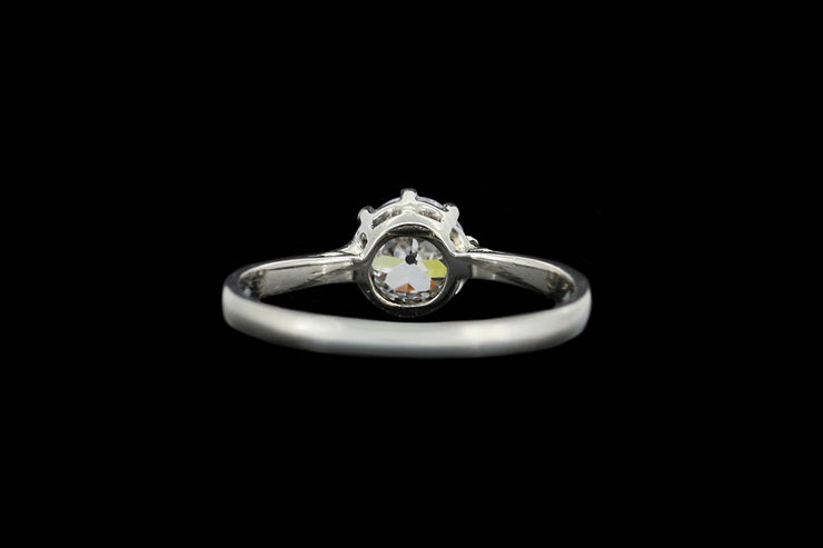 Art Deco Platinum Diamond Solitaire Ring