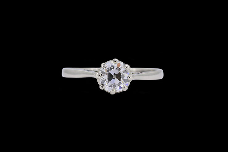 Art Deco Platinum Diamond Solitaire Ring