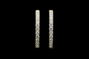 18ct Yellow Gold Diamond Hoop Earrings