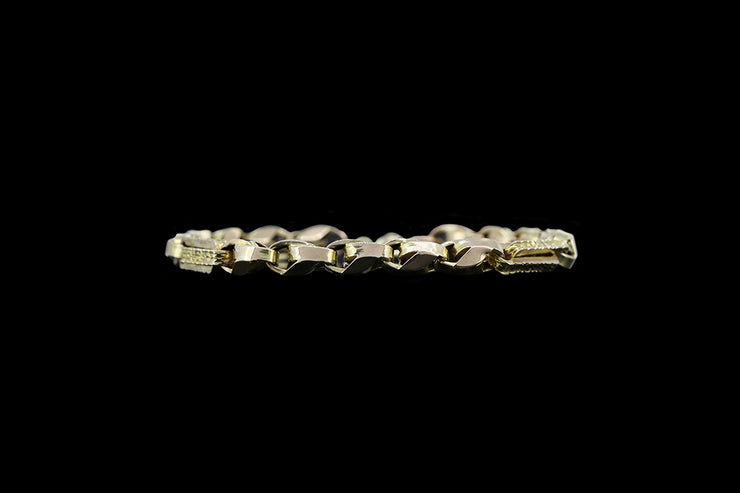 Victorian 9ct Rose Gold Decorative Link Bracelet