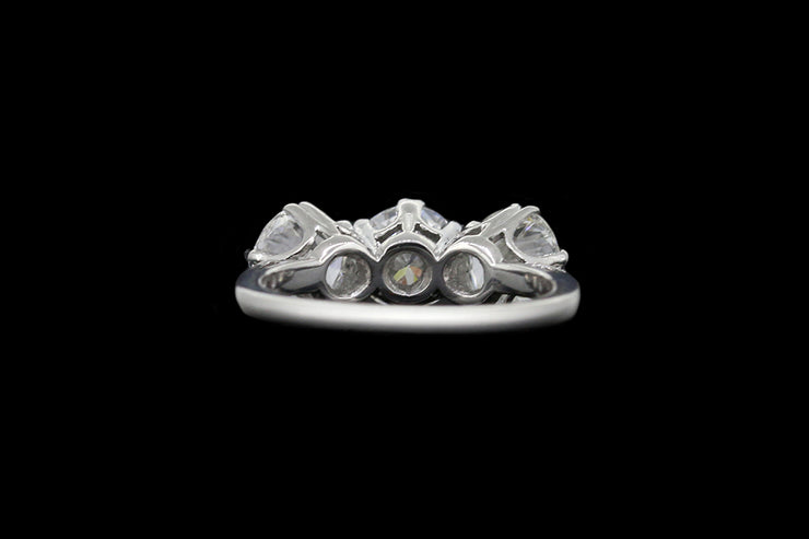 18ct White Gold Diamond Three Stone Ring