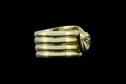 Victorian 18ct Yellow Gold Diamond and Garnet Snake Ring