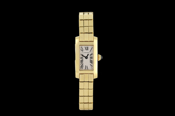 Cartier 18ct Yellow Gold Tank Allongée Lanieres Watch