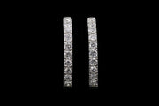 18ct White Gold Diamond Hoop Earrings