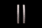 18ct White Gold Diamond Hoop Earrings