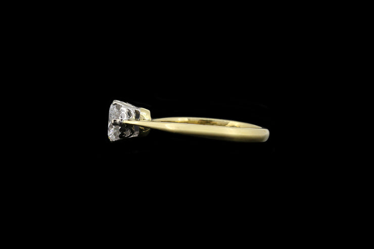 18ct Yellow Gold Diamond Solitaire Ring