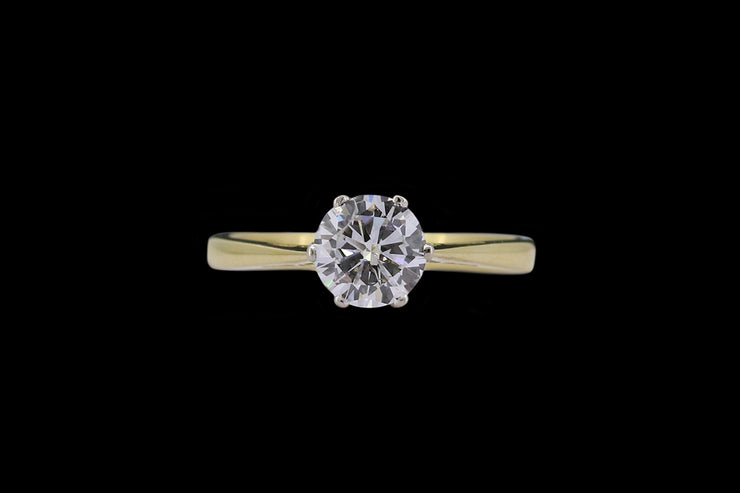 18ct Yellow Gold Diamond Solitaire Ring