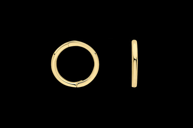 9ct Yellow Gold Hinged Sleeper Hoop Earrings