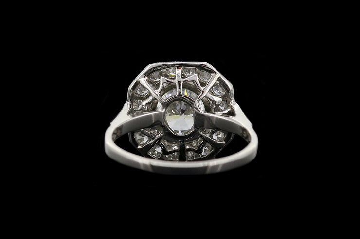 Platinum Diamond Target Ring