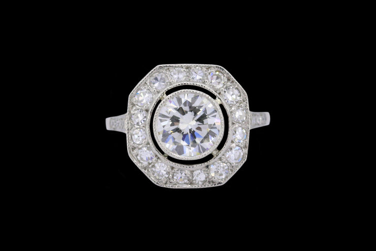 Platinum Diamond Target Ring
