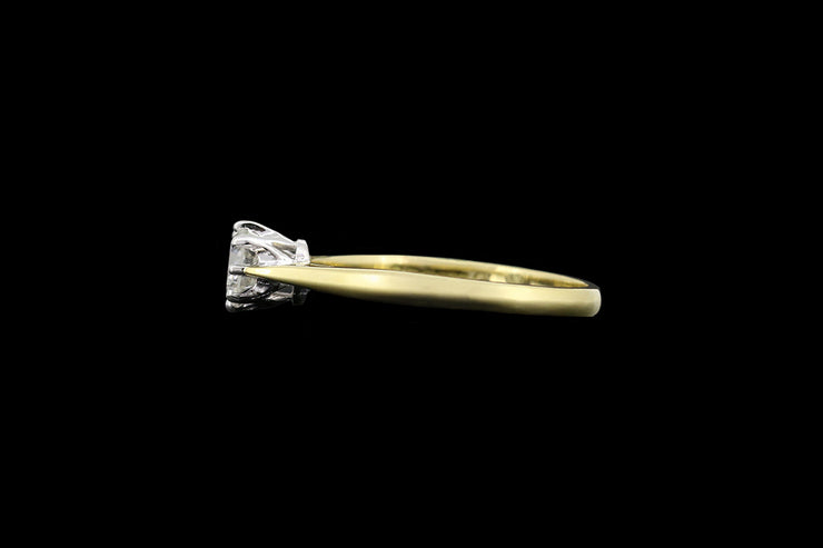 18ct Yellow Gold and Platinum Diamond Solitaire Ring