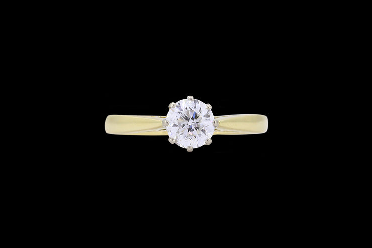 18ct Yellow Gold Diamond Solitaire Ring