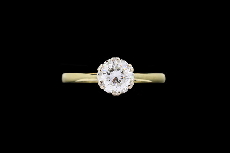 18ct Yellow Gold Diamond Solitaire Ring