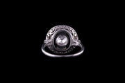Art Deco Platinum Diamond and Onyx Dress Ring