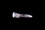 Platinum Diamond Ring With Diamond Shoulders